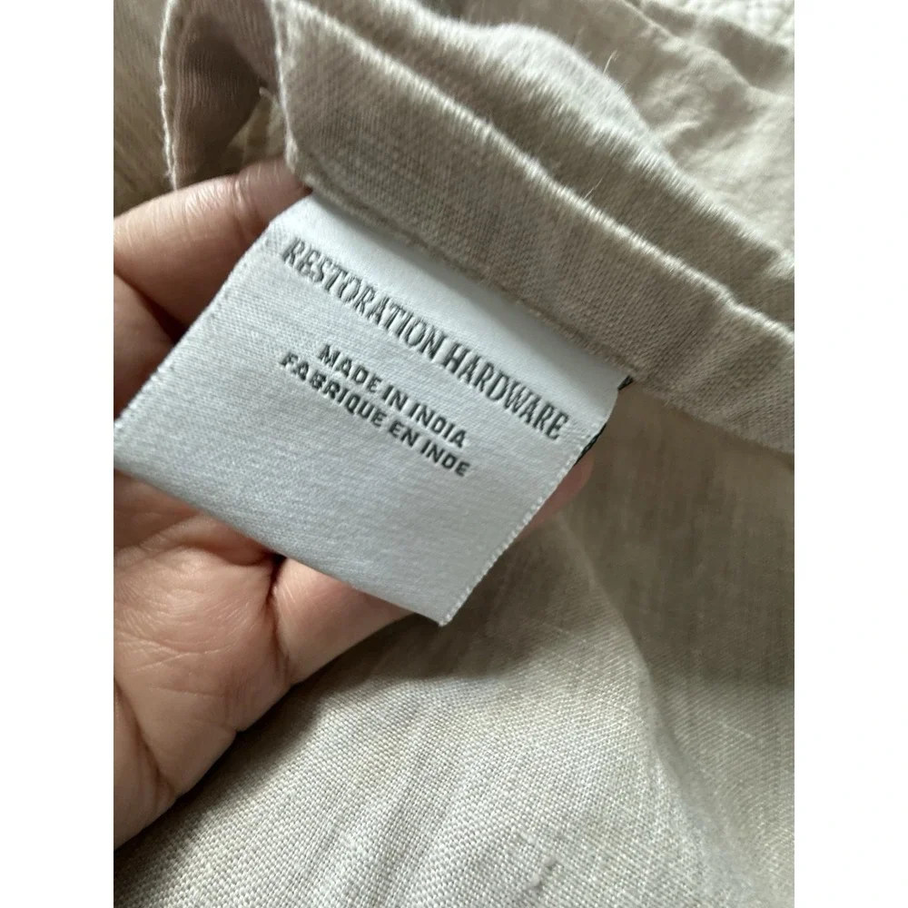 Restoration Hardware 100% Linen Pillow Cover Euro - 26x26 Replacement Case Only